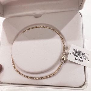 Brand new bracelet, 14k YG, Small Beaded, from Saks.
